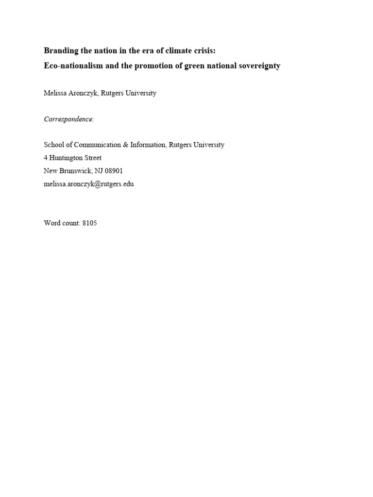 Aronczyk OSF Preprint Nov22 | PDF | United Nations Framework Convention ...