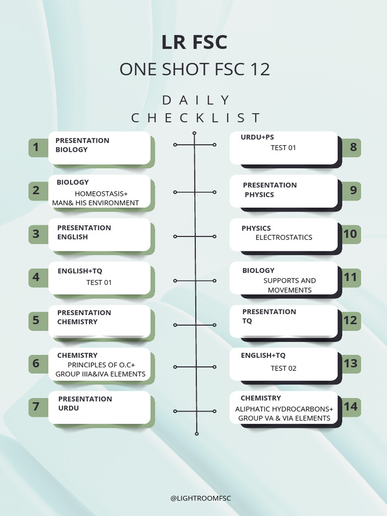12 One Shot Schedule | PDF
