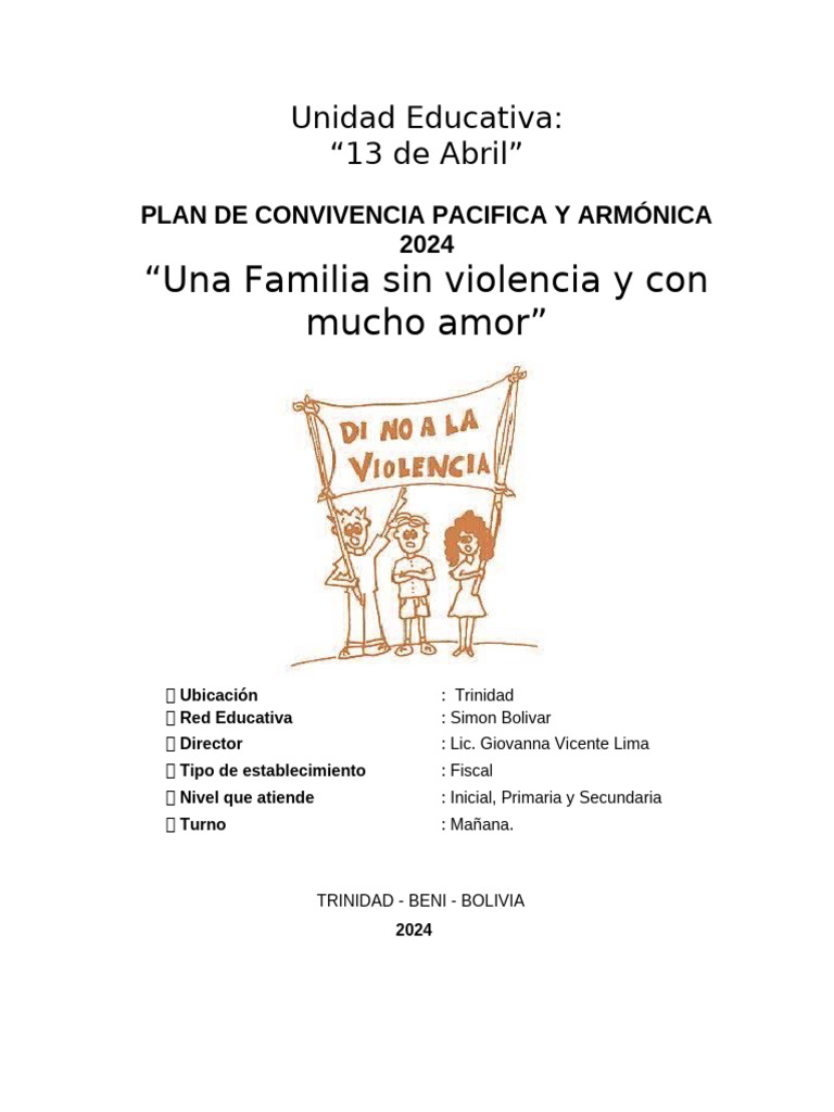 Plan Convivencia 2025 | PDF | Enseñando | Violencia