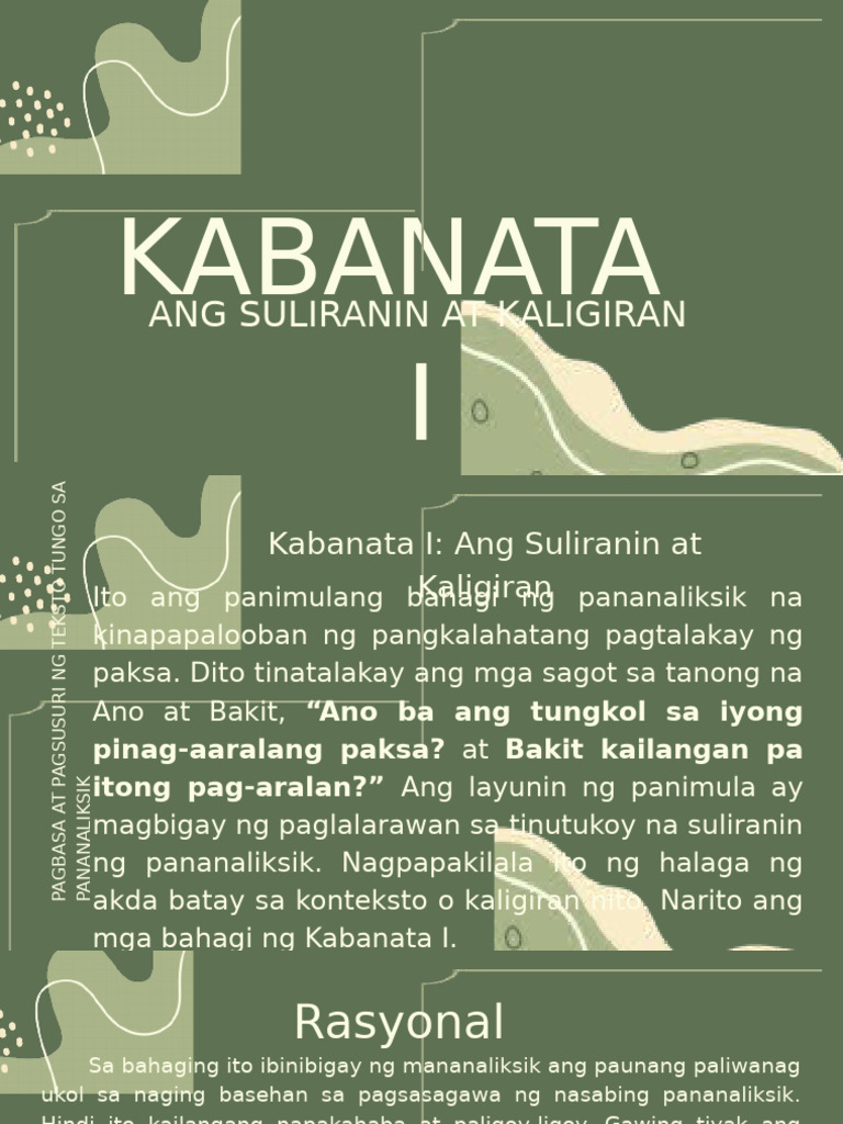 Kabanata 1 | PDF