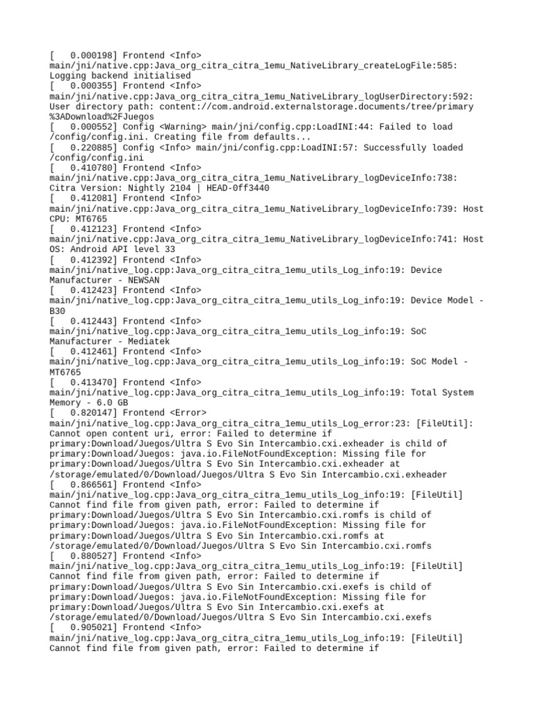 Citra Emulator Log Analysis on Android | PDF | Software | Computer ...