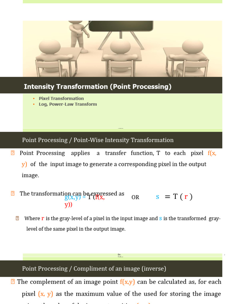 Point Processing in Image Transformation | PDF | Logarithm ...