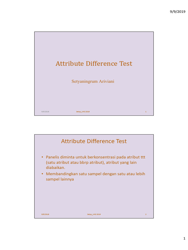 Attribute Diff Test | PDF
