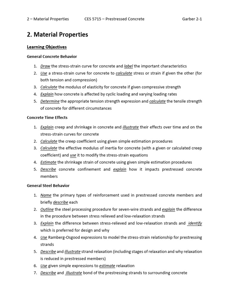 02 - Material Properties - Student - v2 | PDF | Strength Of Materials ...