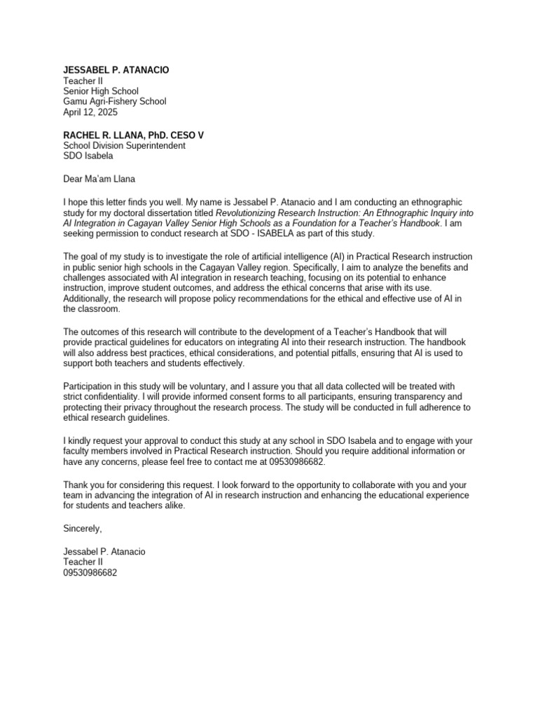 AI in Research Instruction Study Request | PDF