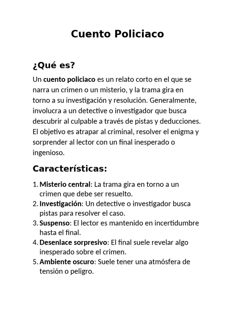 Cuento Policiaco | PDF | Sherlock Holmes | C. Auguste Dupin