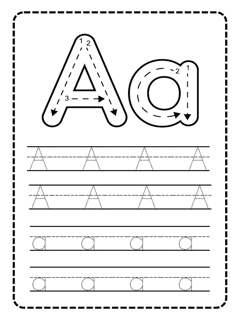 Hitam Putih Titik Lembar Kerja Menebalkan Huruf Pdf