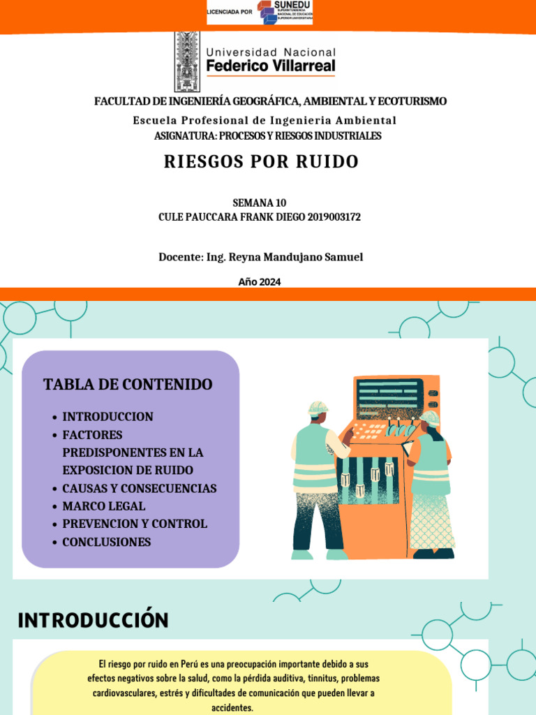 Riesgos de Exposición al Ruido Laboral | PDF | ruido | Sonido