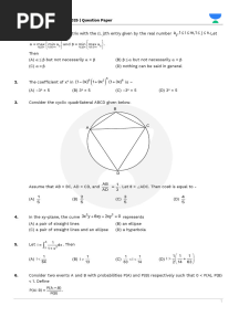 ISI 2025 Question Paper