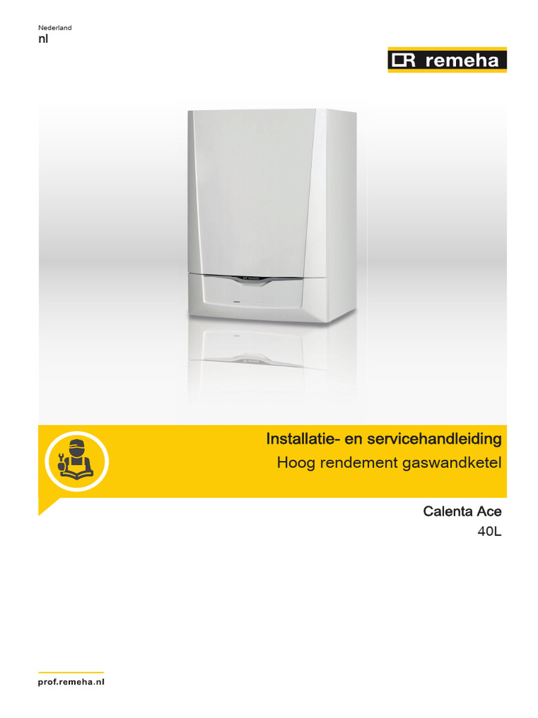 Installatie en Servicehandleiding Calenta Ace 40L | PDF