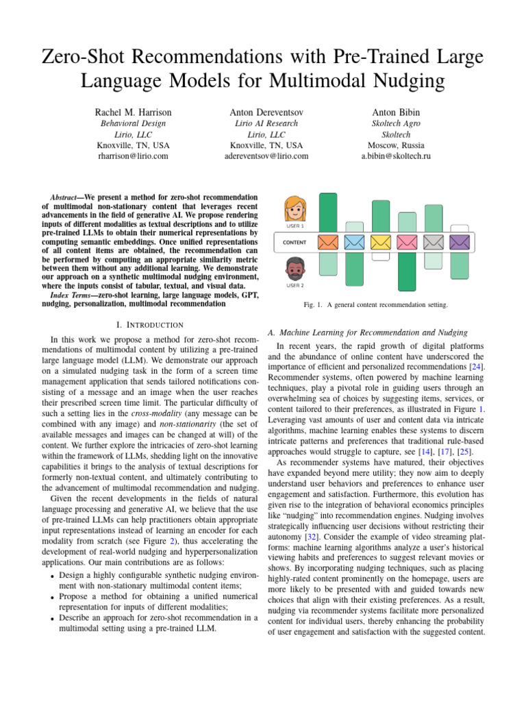 Zero Shot Recommendations With Pre Train | PDF | Artificial ...