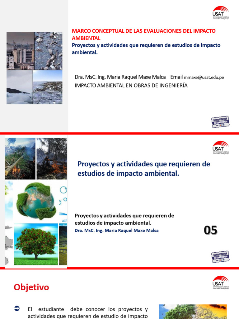 Clase Semana 5 15-04 | PDF | Evaluación de impacto ambiental | Entorno ...