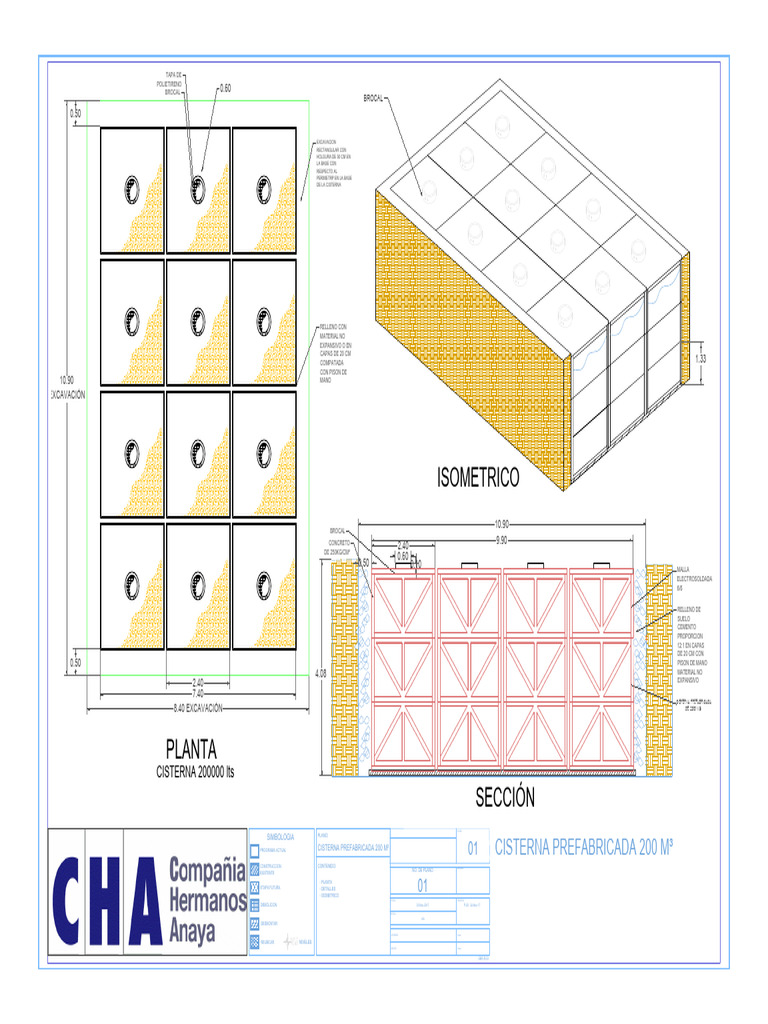 Cisterna Rectangular 200000 | PDF
