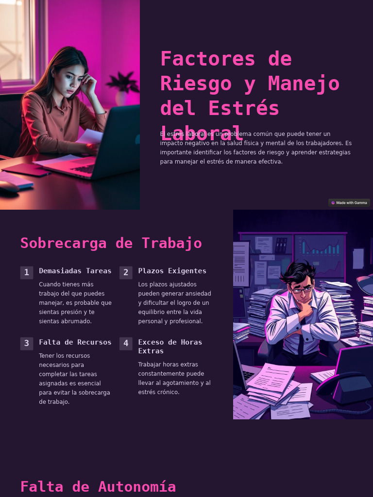 Factores de Riesgo y Manejo Del Estres Laboral | PDF | Estrés (biología ...