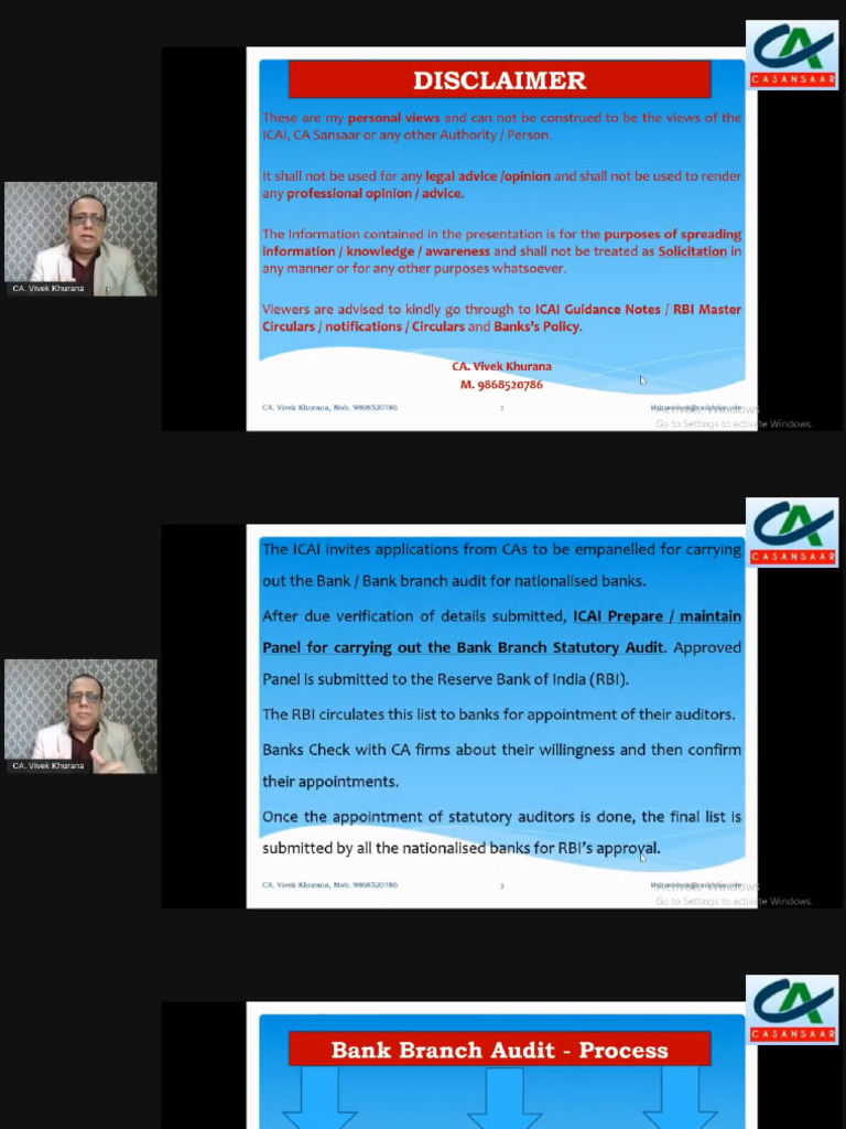 Notes For First Time Bank Branch Audit | PDF