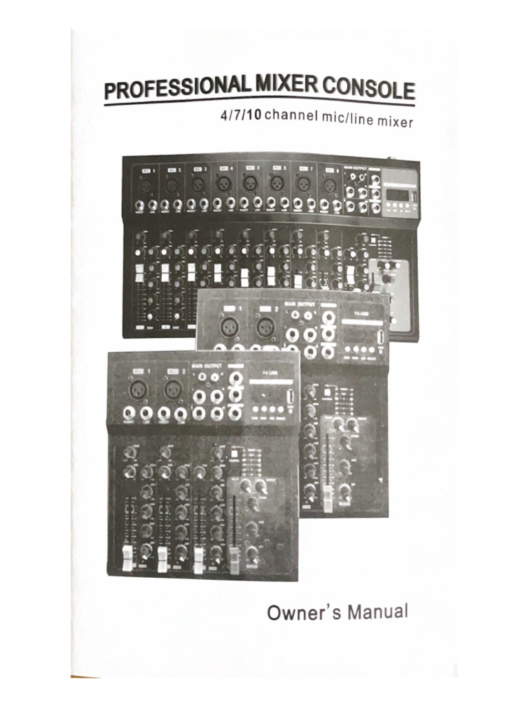 Manual GH7 Mixer | PDF
