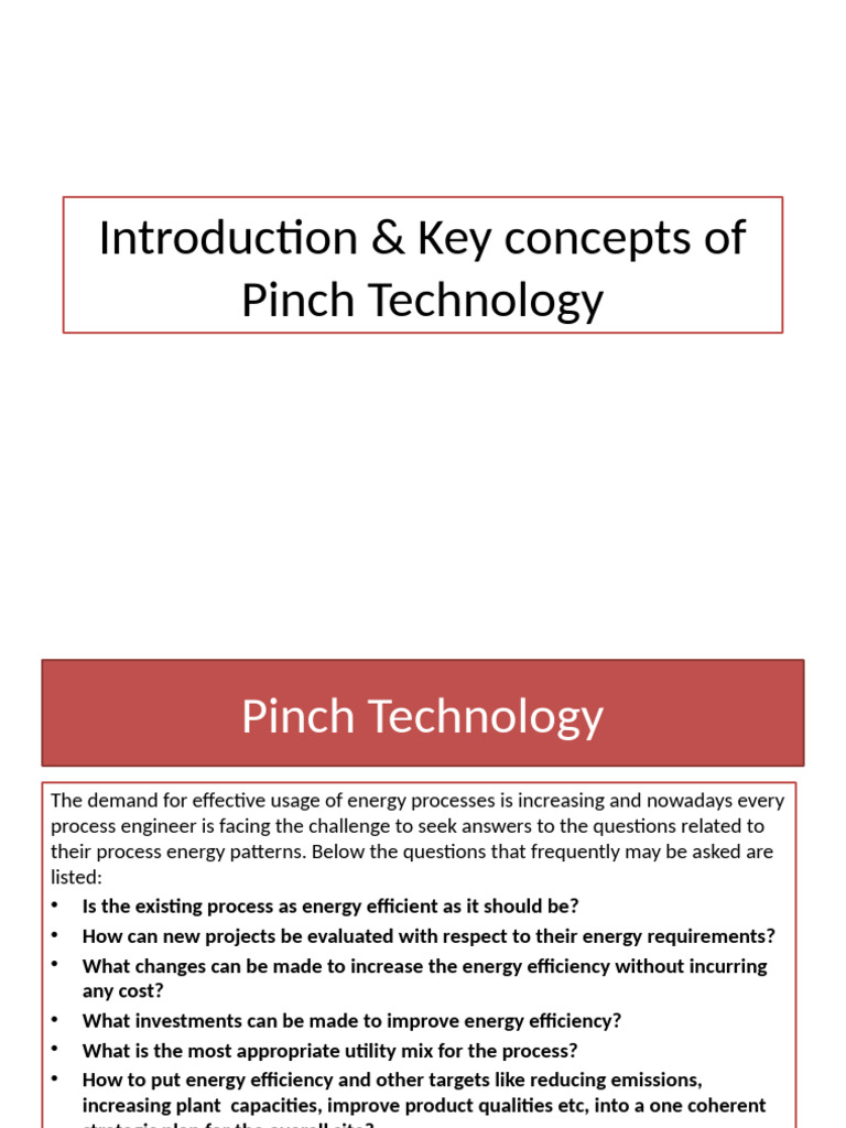 Understanding Pinch Technology Basics | PDF | Heat | Heat Exchanger
