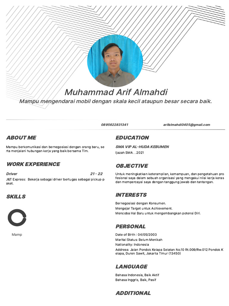 Profil Driver Berpengalaman dan Terampil | PDF