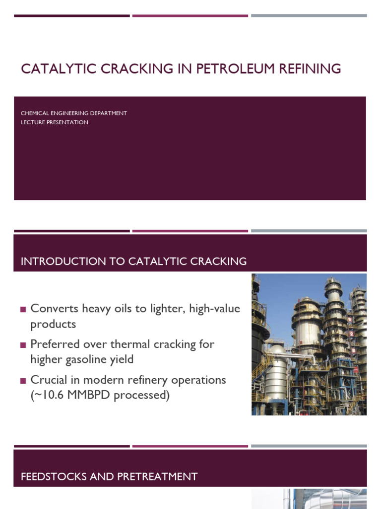 Catalytic Cracking in Refining Process | PDF | Cracking (Chemistry ...