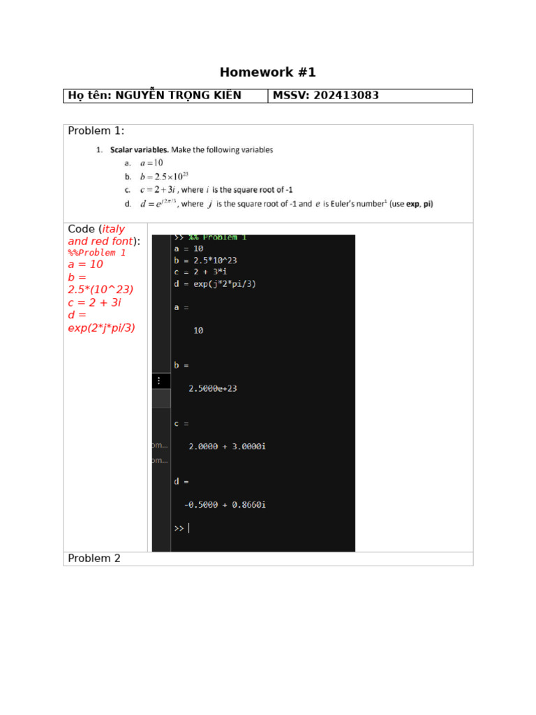 Homework Kien - nt2413083 | PDF