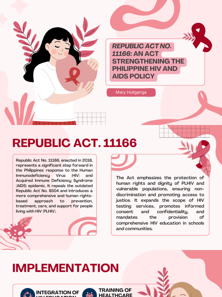Republic Act No. 11166 An Act Strengthening The Philippine HIV and AIDS ...