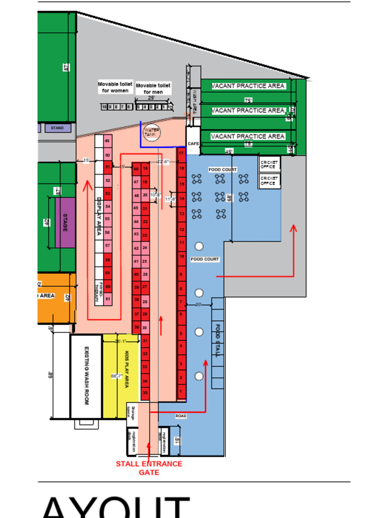 Food Court and Facility Layout Plan | PDF
