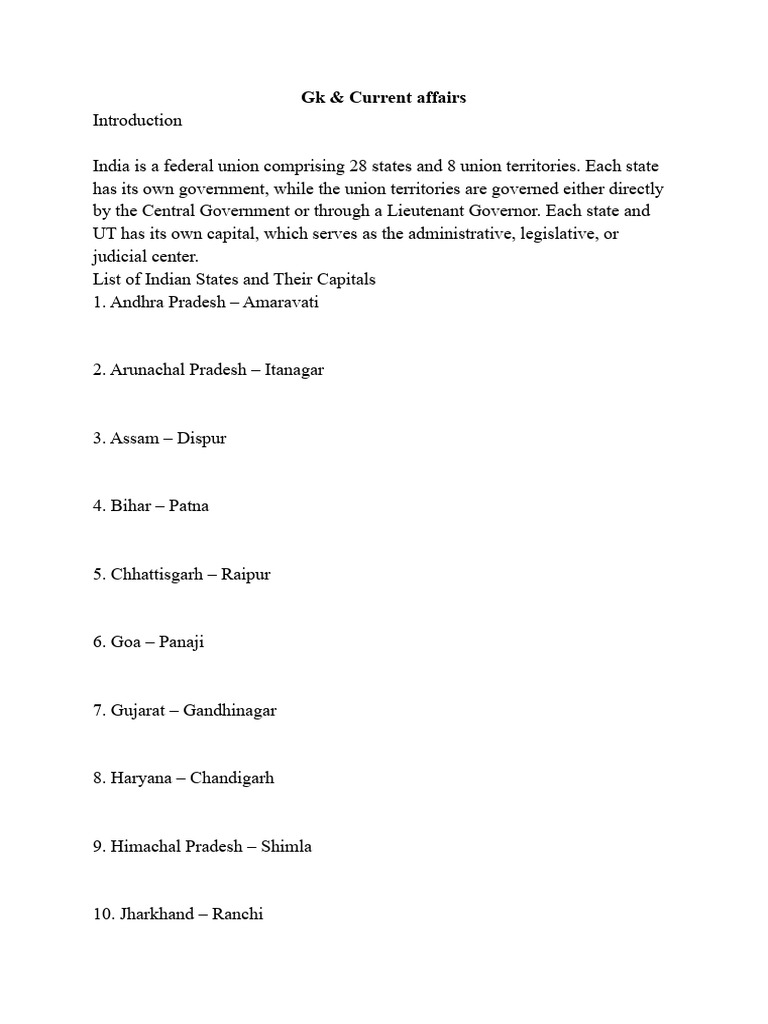 Gk And Current Affairs Pdf