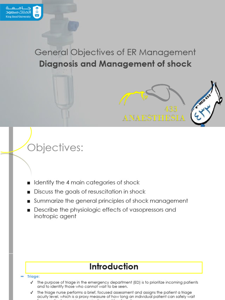02-Diagnosis and Management of Shock | PDF | Shock (Circulatory) | Sepsis