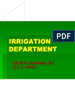 Irrigation Department: Cover Channnel by R.C.C. Pipes