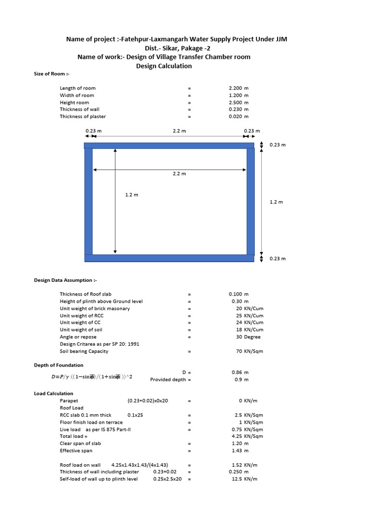 VTC Room Design Specifications | PDF | Column | Foundation (Engineering)