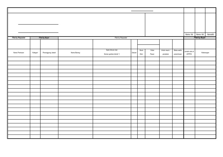 Material Request Form | PDF