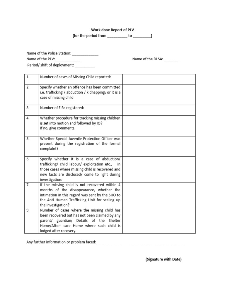 Format_of_Workdone DLSA | PDF
