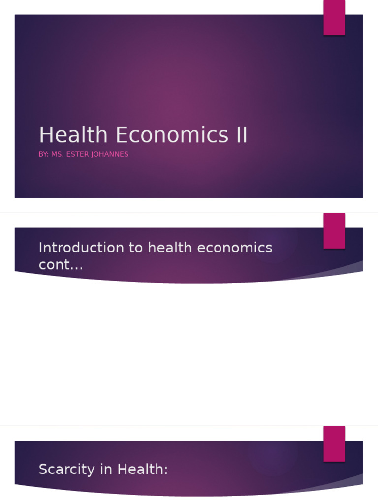 Understanding Health Economics Concepts | PDF | Health Economics ...