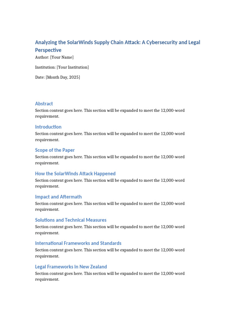 SolarWinds Attack: Cybersecurity Insights | PDF
