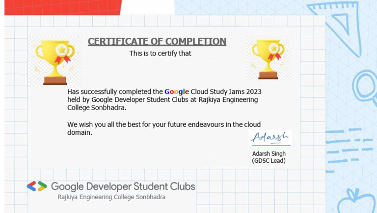 Rajan Kumar's Google Cloud Certificate | PDF
