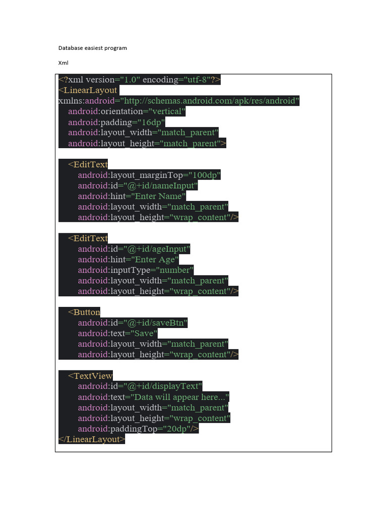 Simple Android Database App Guide | PDF | Computer Data | Computer ...