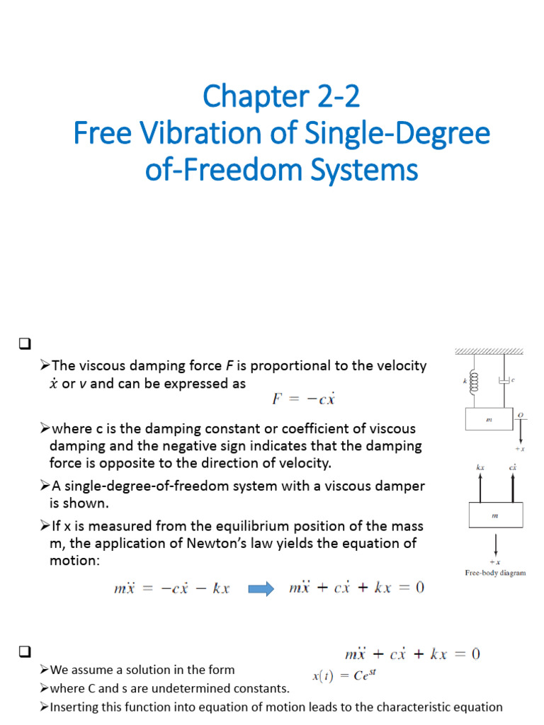 Free Vibration in Damped Systems | PDF | Damping | Oscillation