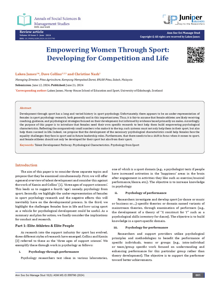 Empowering Women Through Sport | PDF | Stereotypes | Gender Role