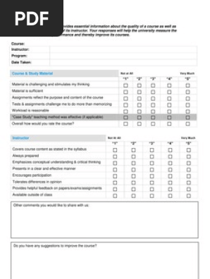 Course Evaluation