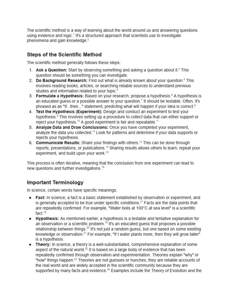 The Scientific Method and Steps of Scientific Me... | PDF | Hypothesis ...