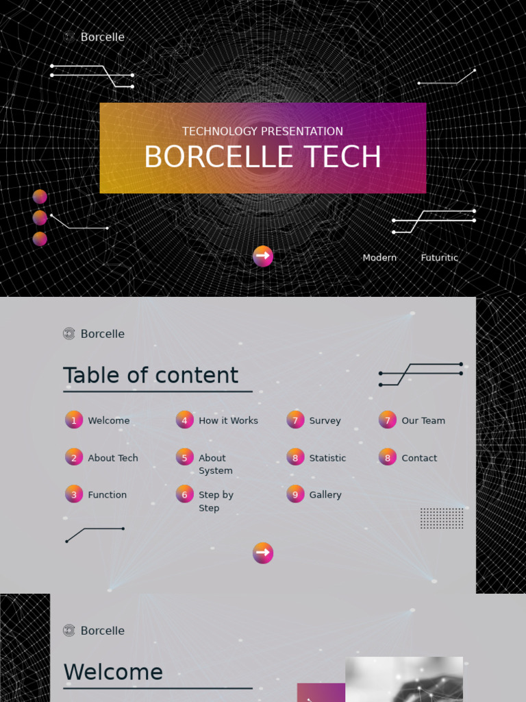 Black Grey Modern Minimalist Futuristic Technology Presentation | PDF