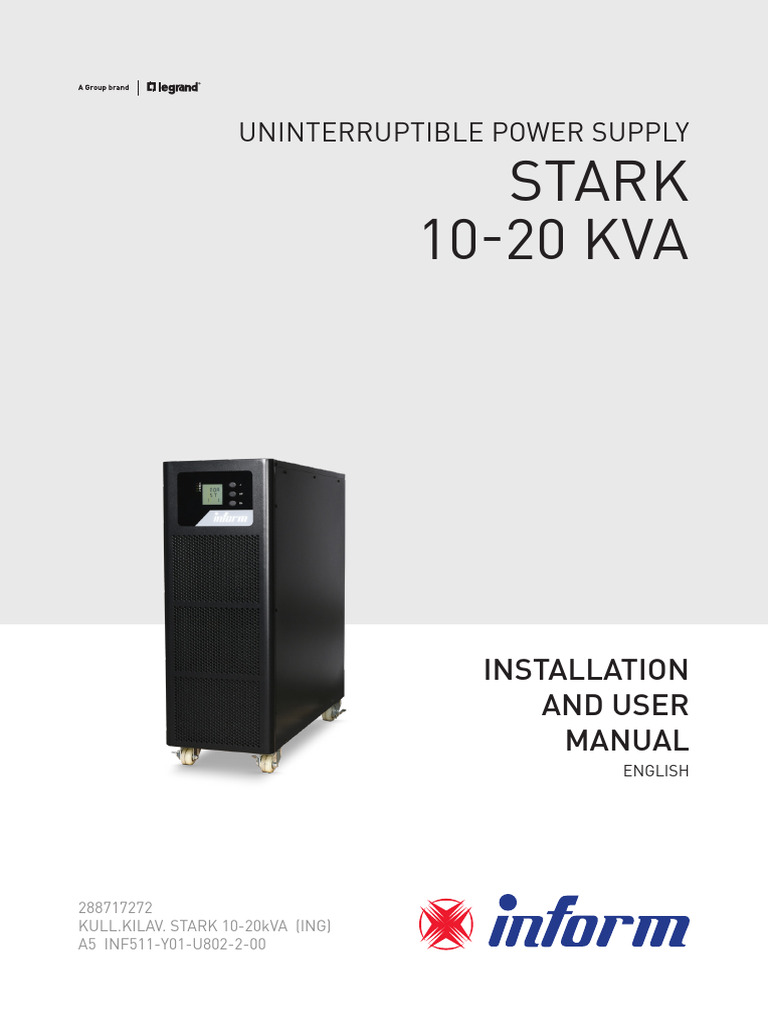 STARK 10-20 KVA UPS User Manual | PDF | Power Inverter | Rectifier