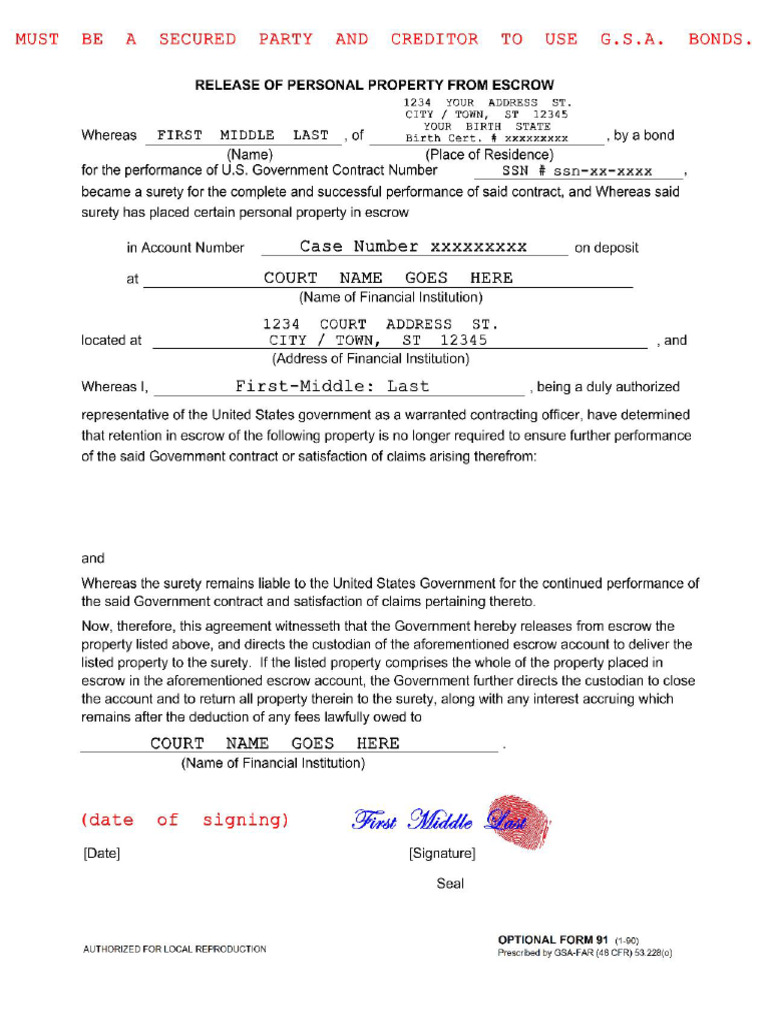 OF91 Template | PDF