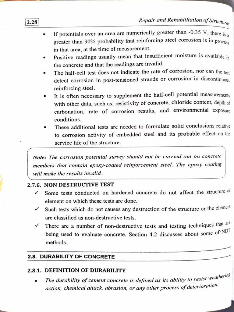 Concrete Durability and Testing Methods | PDF | Concrete | Porosity