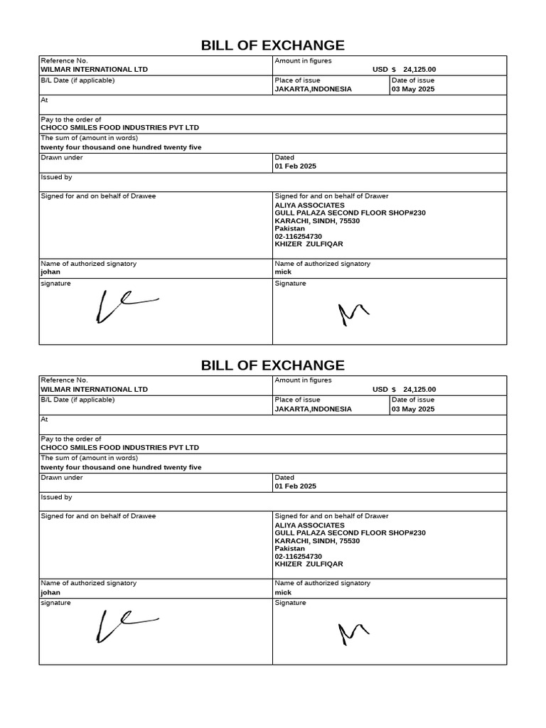 Bill of Exchange | PDF