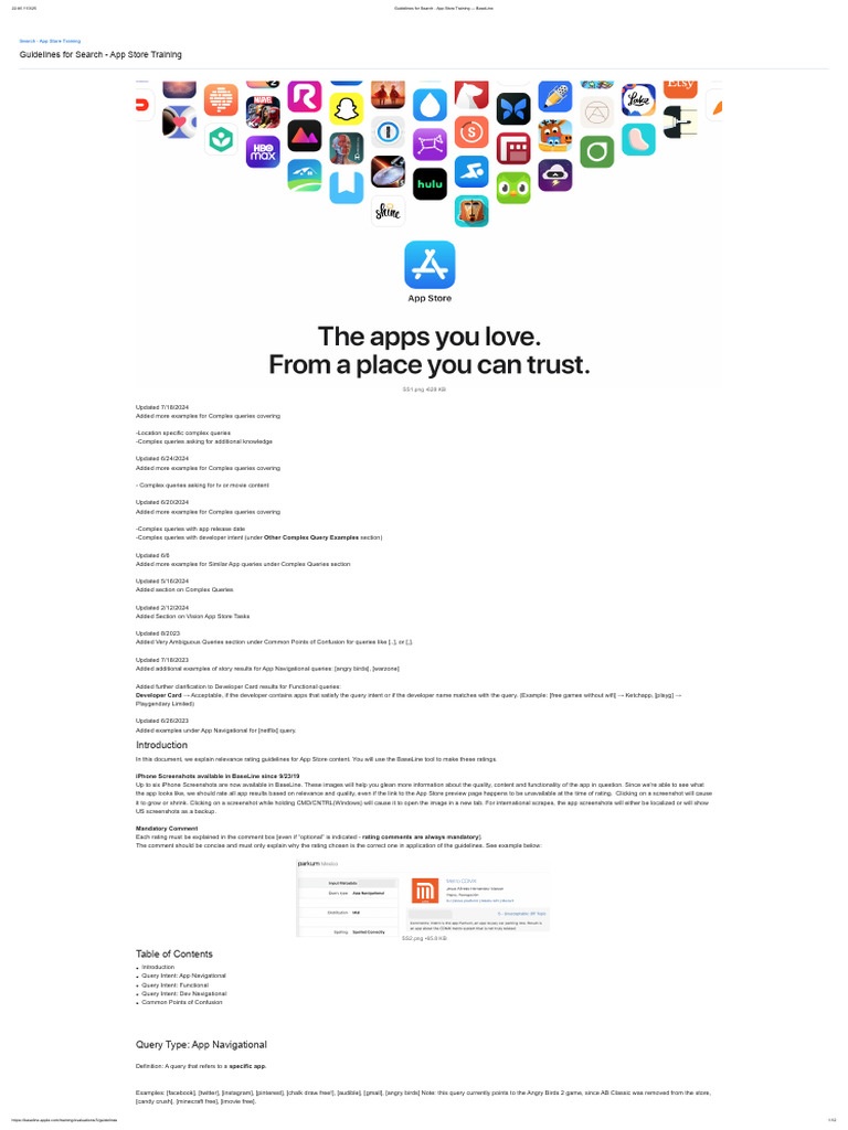 App Store Search Guidelines 2025 | PDF | Gmail | Mobile App