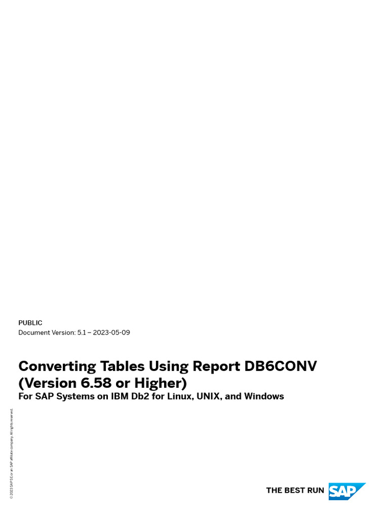 DB6CONV Table Conversion Guide | PDF | Ibm Db2 | Software