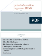 Enterprise Information Management (EIM) : by Katlego Leballo