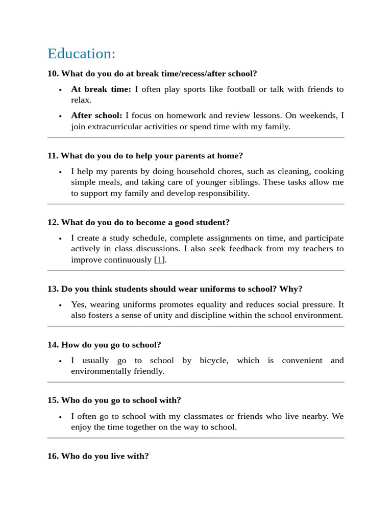 Daily Life and Study Habits of a Student | PDF | Professional Skills ...