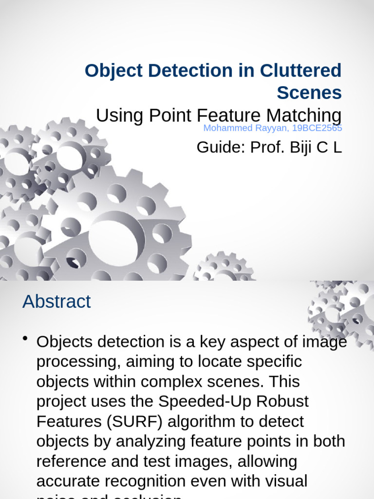 Final Object Detection Presentation | PDF